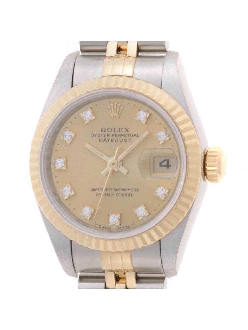 Rolex Datejust Watch Yellow Gold Champagne Automatic
